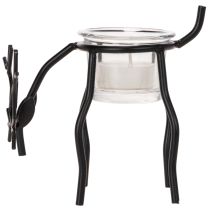 gjenstander Reinsdyrlysestake med telysglass, 15 cm