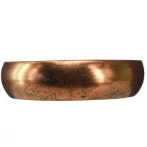 gjenstander Lysholderskål for 4 pinnelys antikk look bronse Ø22cm