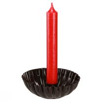 gjenstander Lysholder vintage kakeform mørkebrun Ø11,5cm 4stk