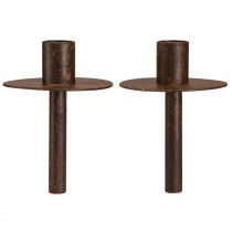 gjenstander Lysholder til flasker rustlook Ø8,5cm H12cm 2stk
