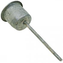 gjenstander Plug-in lysestake Shabby Chic grå Ø3cm H8,5cm 8 stk