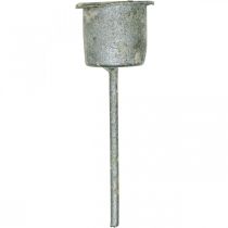 gjenstander Plug-in lysestake Shabby Chic grå Ø3cm H8,5cm 8 stk