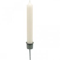 gjenstander Plug-in lysestake Shabby Chic grå Ø3cm H8,5cm 8 stk