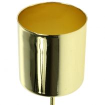 Lysestake for koniske lys gull Ø3,5cm H4cm 4stk