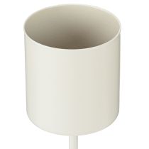 gjenstander Lysestake for tykke, koniske lys, metall, beige, 3,8 x 14 cm, 4 stk.