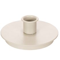 gjenstander Runde kremfargede lysholdere til spisslys, borddekorasjon, 10 cm, 2 stk.