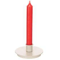 gjenstander Runde kremfargede lysholdere til spisslys, borddekorasjon, 10 cm, 2 stk.