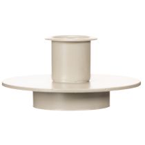 gjenstander Metalllysestake i matt beige, liten lysestake for spisslys, 8 cm, 3 stk.