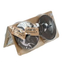 gjenstander Lysestaker i brunt Ø9cm 4 stk