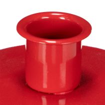 gjenstander Små røde lysholdere for 8 cm koniske lys, 3 stk.