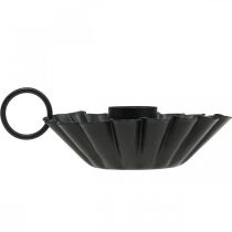 gjenstander Lysestake sort Lysestake metall borddekorasjon Ø9,5cm H3cm