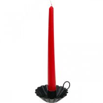 gjenstander Lysestake sort Lysestake metall borddekorasjon Ø9,5cm H3cm