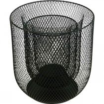 gjenstander Lysestake svart metalltrådkurv Ø28,5/18cm sett med 2 stk