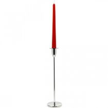 gjenstander Lysestake sølvmetall dekorasjon lysestake for stearinlys H31cm