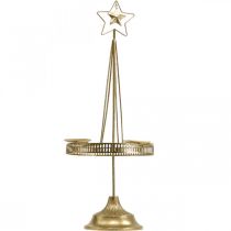 gjenstander Lysestake Pilar Candle Star Gold Ø23cm H49,5cm