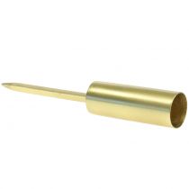 gjenstander Lysholder for pinnelys smalt gull Ø2,2cm H15cm 4stk