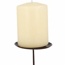 gjenstander Lysholder brun Ø6cm 4 stk
