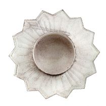 gjenstander Lysestake for telys Telysholder Kremfarget Ø9cm 4 stk