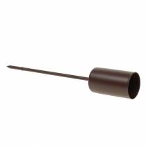 gjenstander Lysholder for pinnelys brun Ø2,3cm H14cm 4 stk