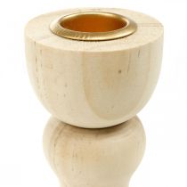 gjenstander Lysholder trebordsdekor for koniske lys H17cm 2 stk