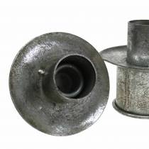 gjenstander Trinnlysestake sett sølv antikk Ø9,5-10,5cm H7-14cm 4stk
