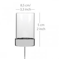 gjenstander Lysholder for plugging av metall/glass Ø5cm H14cm 4 stk