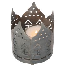 gjenstander Telysholdere med pigg, husformede holdere for kuppellys, 6 cm, 2 stk.