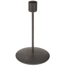 gjenstander Lysestake i metall, antikk brun, H16 cm, 2 stk.