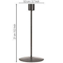 gjenstander Lysestake antikk brun H21,5 cm 2 stk