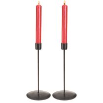 gjenstander Lysestake antikk brun H21,5 cm 2 stk