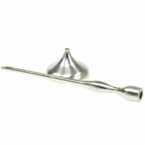 gjenstander Lysestake antikk sølv H31cm