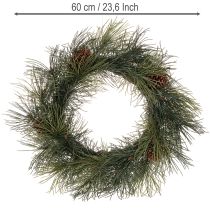 gjenstander Kunstig furukvistkrans med kongler 60 cm