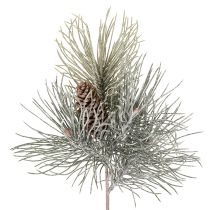 gjenstander Kunstig furukvist med kongler, vinterlig, 40 cm