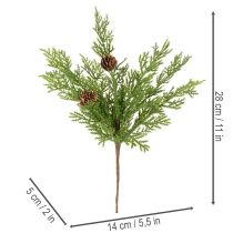 gjenstander Kunstig furukvist med kongler, 28 cm, 6 stk.