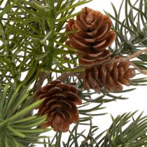 gjenstander Kunstig julegren, dekorativ gren med kongler