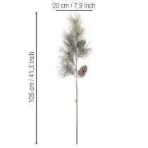 gjenstander Kunstig furukvist med kongler og lange nåler 105 cm