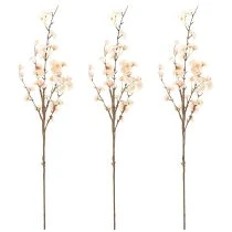 gjenstander Dekorativ blomstrende gren med delikate kirsebærblomster, 83 cm, 3 stk.