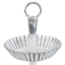 gjenstander Kakestativ Shabby Chic metall hvit 2-lags Ø16,5cm