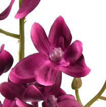 gjenstander Liten orkidé Phalaenopsis kunstig blomst Fuchisa 30cm