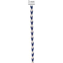 gjenstander Stripete gavebånd/snor for kreativ dekorasjon, 3 mm tykk, 20 m lang