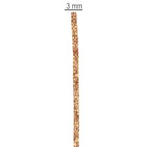 gjenstander Skinnende dekorativ snor på rull for håndverk og dekorasjon, 3 mm tykk, 20 m lang