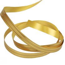 gjenstander Krøllebånd gavebånd gull med gullstriper 10mm 250m