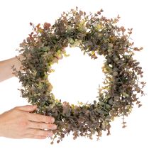 gjenstander Kunstig eukalyptuskrans, høstdekorasjon, rund, 45 cm