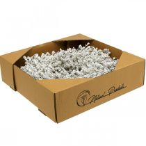 gjenstander Julekrans hvit tørket blomsterkrans lin Ø34cm