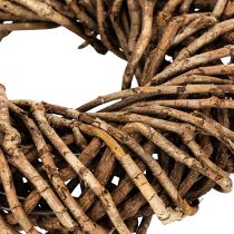 gjenstander Krans laget av naturlige kvister, rund rottingkrans til hobbyarbeid, 35 cm