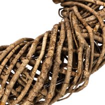 gjenstander Dekorativ krans laget av naturlige grener, rottingkrans, rund, stor, 45 cm