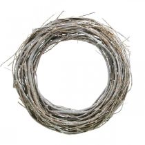 Pilekrans Willow deco krans natur hvitvasket Ø40cm