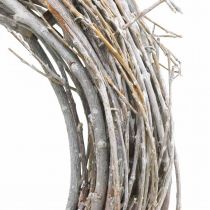 Pilekrans Willow deco krans natur hvitvasket Ø40cm