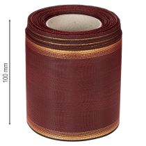 gjenstander Bordeaux krans bånd 100 mm moiré taft bryllup dekorasjon