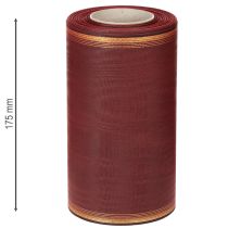 gjenstander Bordeaux kransbånd med gullkant, 175 mm, dekorativt